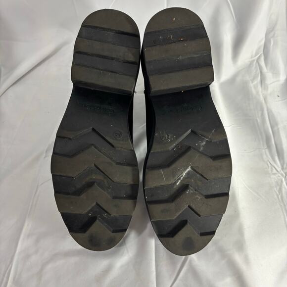 Calvin Klein KCAMINA Black Leather Mid-Height Ankle Boots Women’s 11M Side Zip - Picture 7 of 9